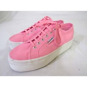 Superga S9111LW Pink-White Sneakers Platform Up And Down - Sz 9.5 Eu 41